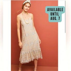 ANTHROPOLOGIE Cream Twilight Lace Dress